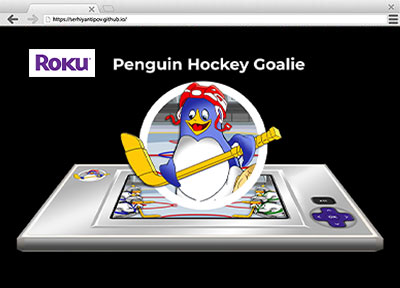 link BrightScript Game Penguin Hockey Goalie